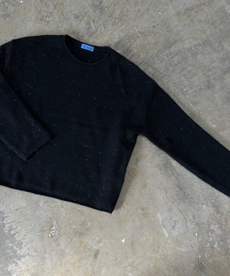 nep yarn high neck,round neck sweater