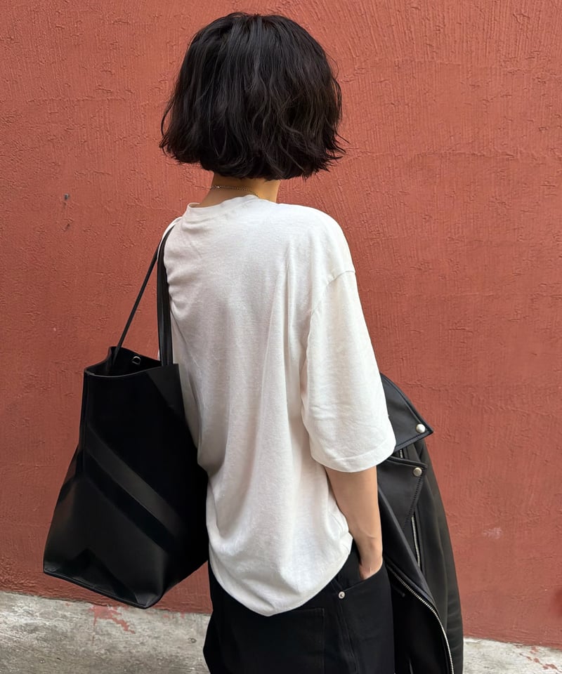 loose fit tshirt(gray/white) | ok.soon