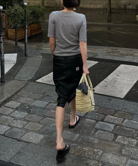ok.soon×piccadilly COATING DENIM MIDDLE SKIRT