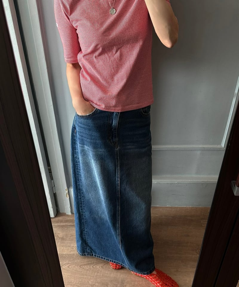 ok.soon×piccadilly OGC DENIM MAXI SKIRT | ok.soon ok.soon×piccadilly OGC DENIM MAXI SKIRT | ok.soon
