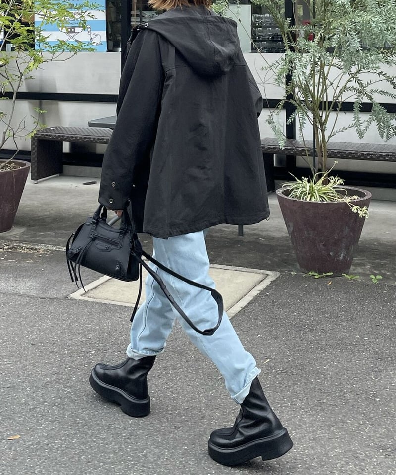 ok.soon hooded blouson オクスン フーデッドブルゾン hooded blouson(black/camel) | ok.soon