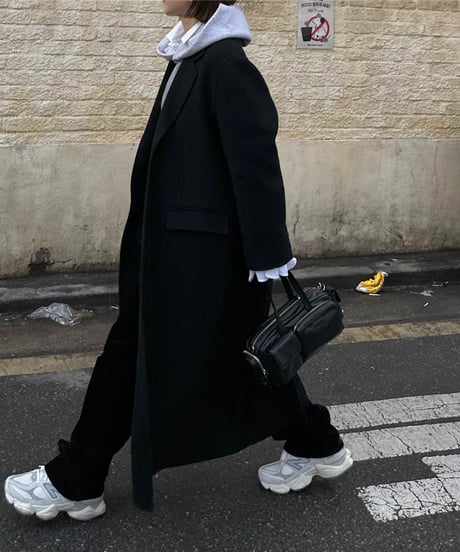 gentleman wool coat(black)