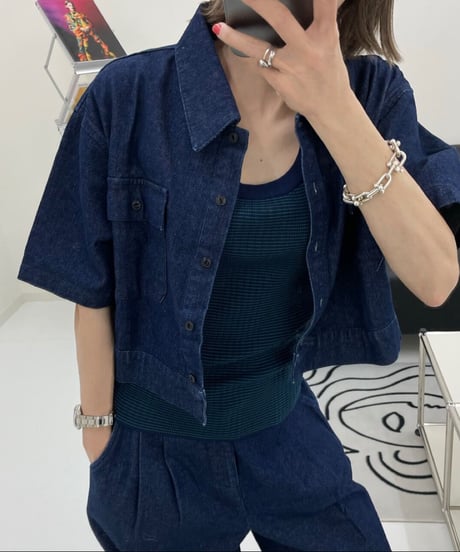 cropped denim set-up