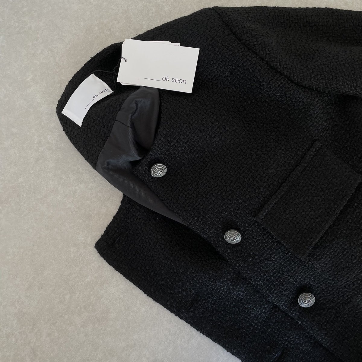 tweed jacket black | ok.soon tweed jacket black | ok.soon