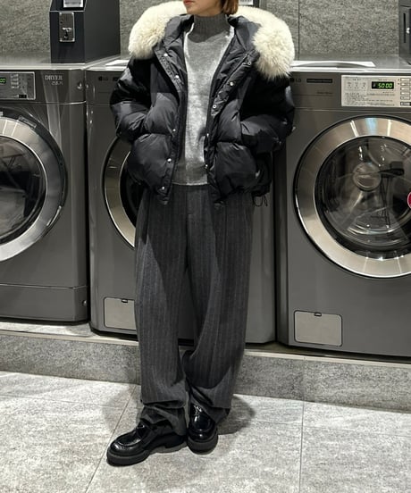 hooded down jacket(black)