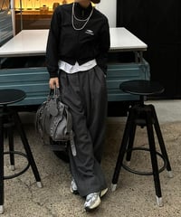 flannel wide slacks