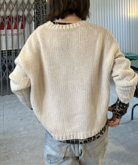 wool blend knit ivory