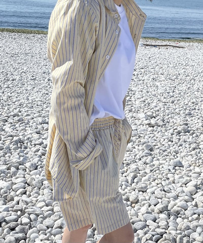 マルチストライプシャツyellow,blue | ok.soon マルチストライプシャツyellow,blue | ok.soon