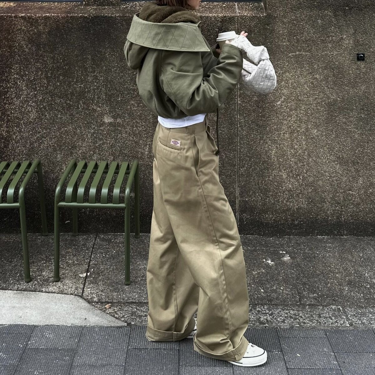 ok.soon×dickies wide chino pants(new beige) | o