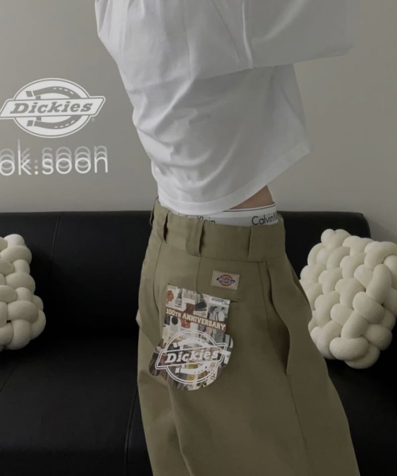 ok.soon×dickies 2tuck tapered chino pants | ok...