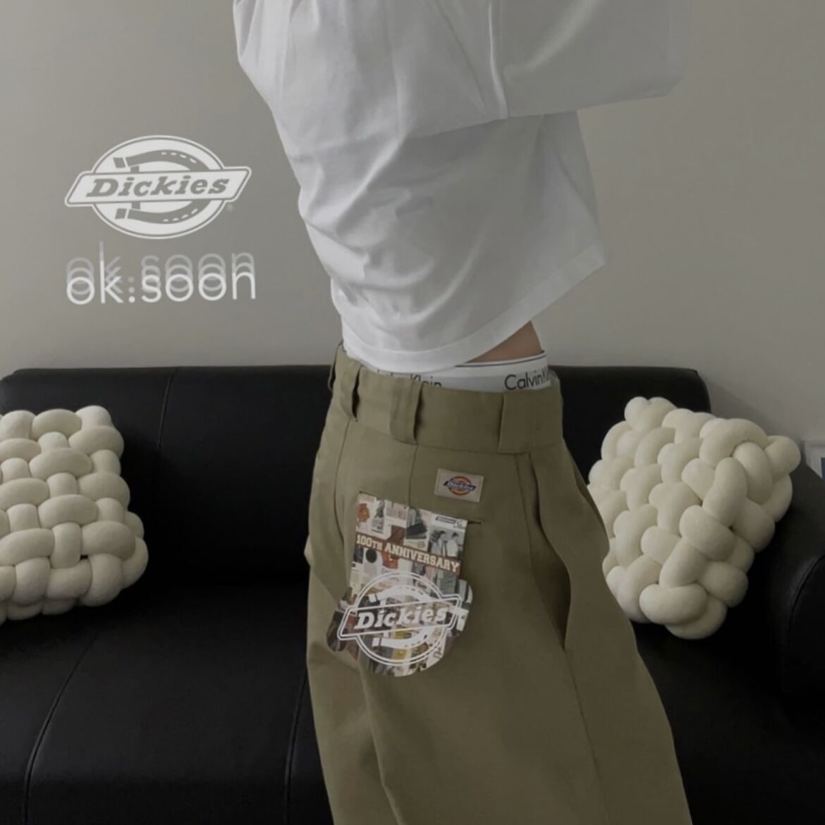 ok.soon×dickies 2tuck tapered chino pants | ok ok.soon×dickies 2tuck tapered chino pants | ok