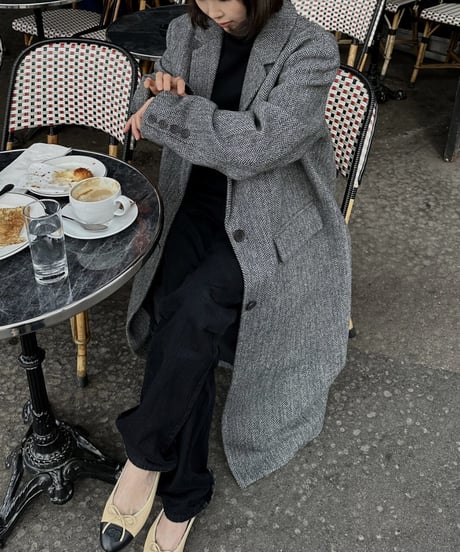 herringbone wool coat