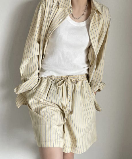 mulch stripe half pants (yellow/blue)