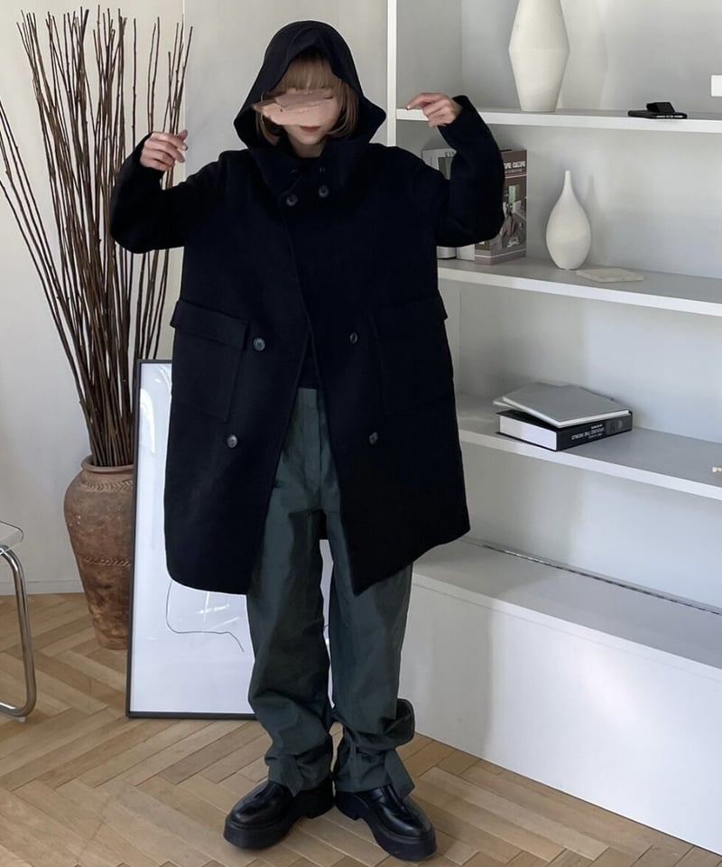 ダブルフェイスウールコート | ok.soon 