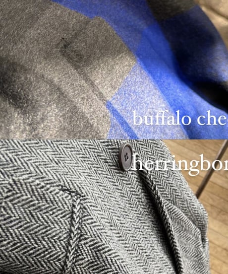 buffalo check wool coat
