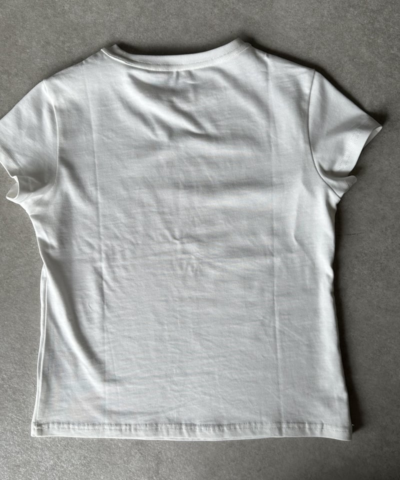 blue denim skirt / cotton white t shirt | ok.soon
