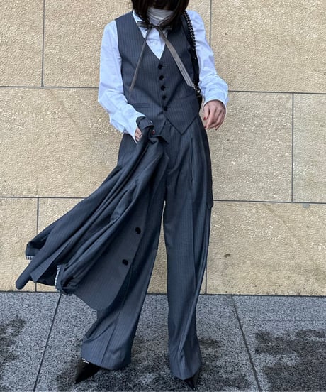 tailored vest & london stripe bowtie