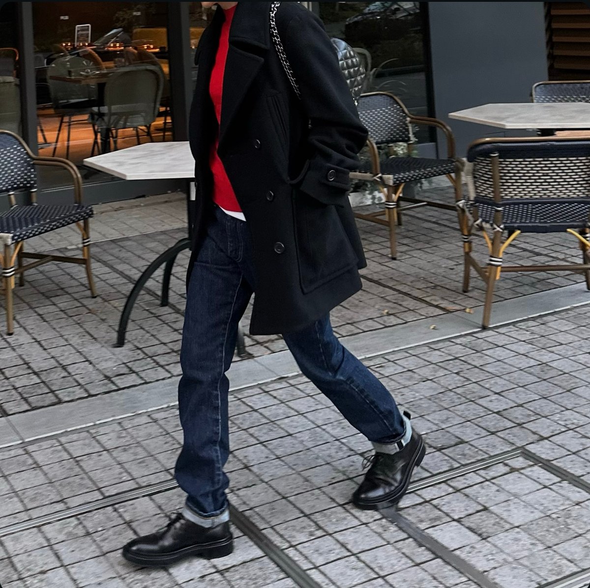 pea coat black | ok.soon