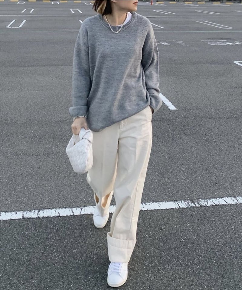 over size crew neck knit | ok.soon