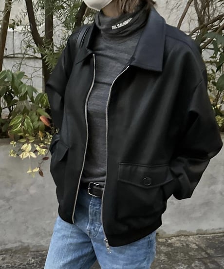 fake leather blouson