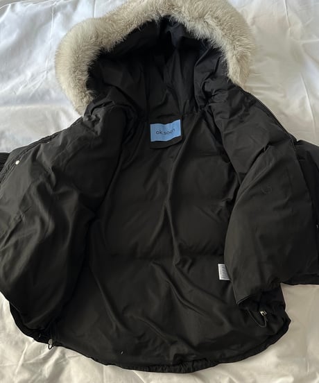 hooded down jacket(black)