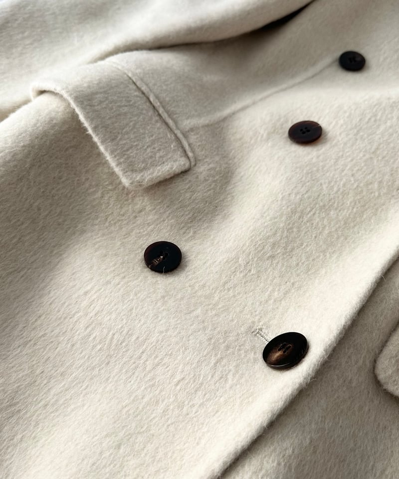 white chester coat with scarf | ok.soon