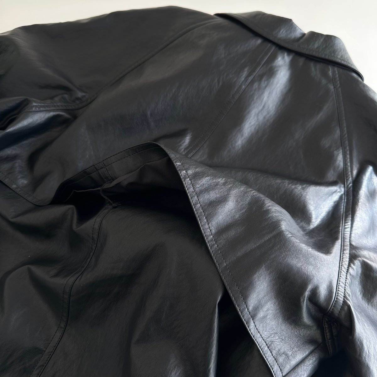 faux leather half coat | ok.soon