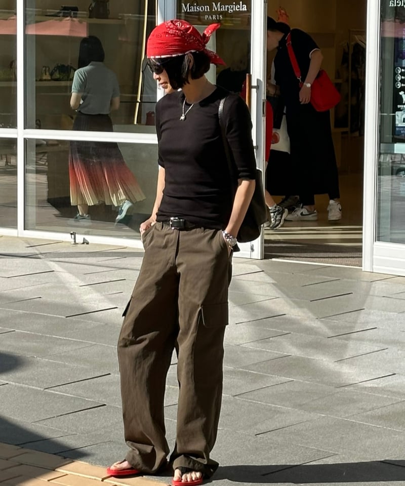 ok.soon / low rise cargo pants カーキ　サイズ1 low rise cargo pants | ok.soon