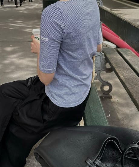 ok.soon×piccadilly MICRO BORDER TEE