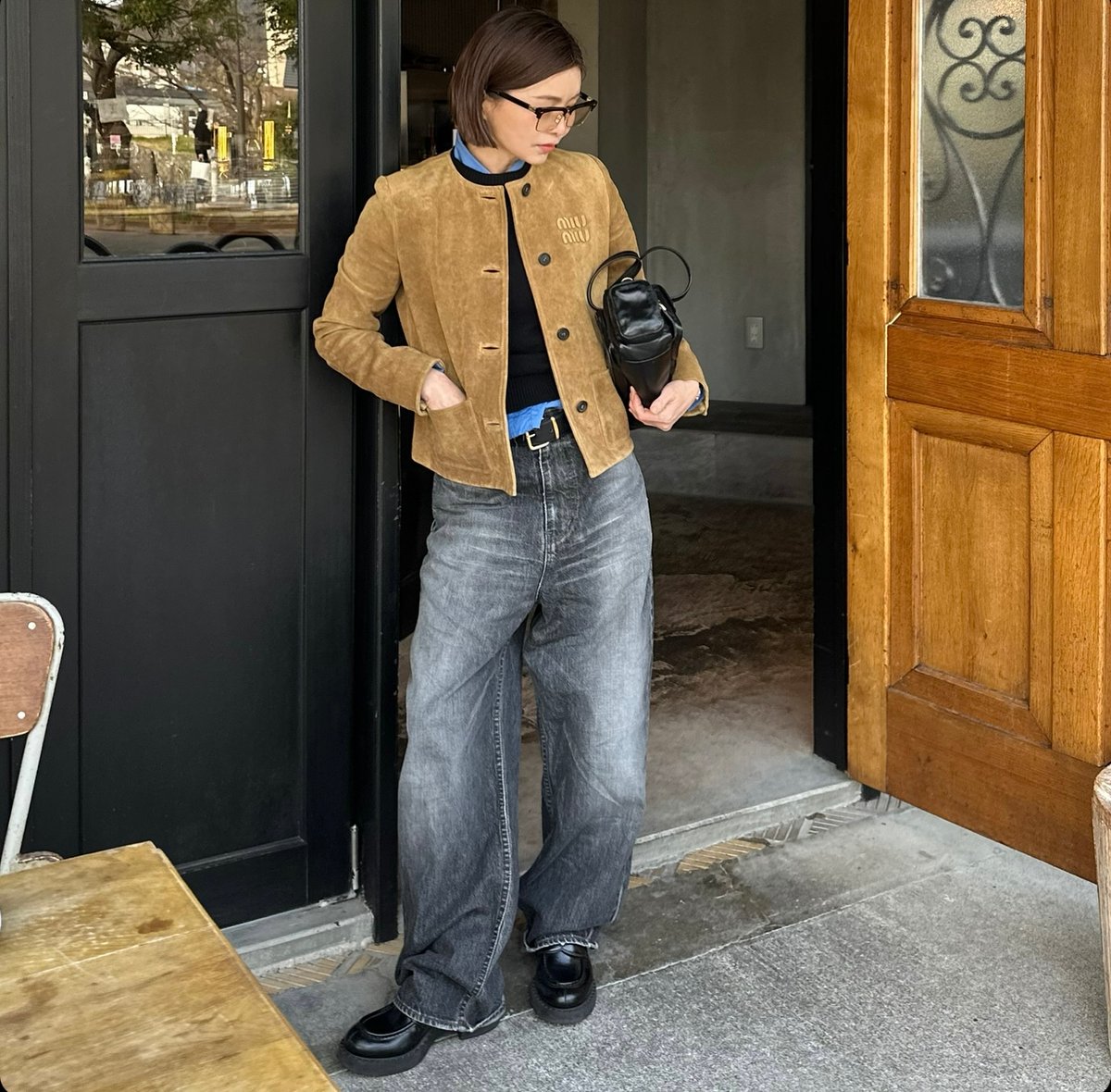 original wide denim black | ok.soon