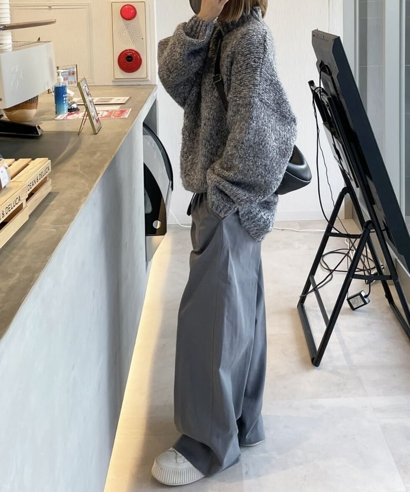 ハイネックミックスニットgray,blue | ok.soon ハイネックミックスニットgray,blue | ok.soon