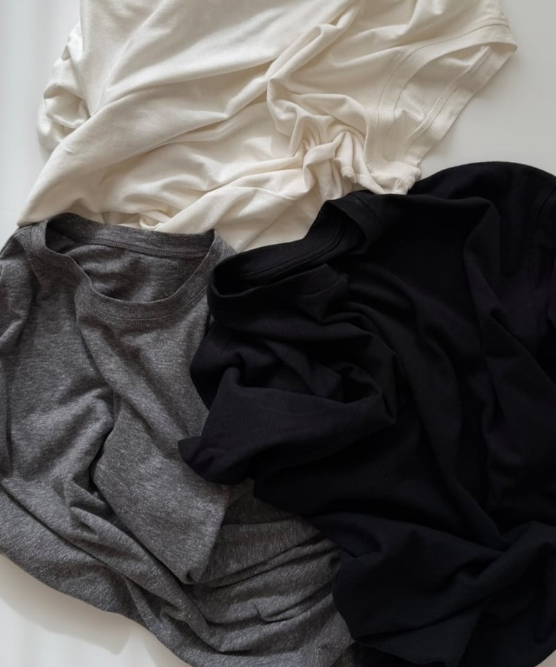 loose fit tshirt(gray/white) | ok.soon