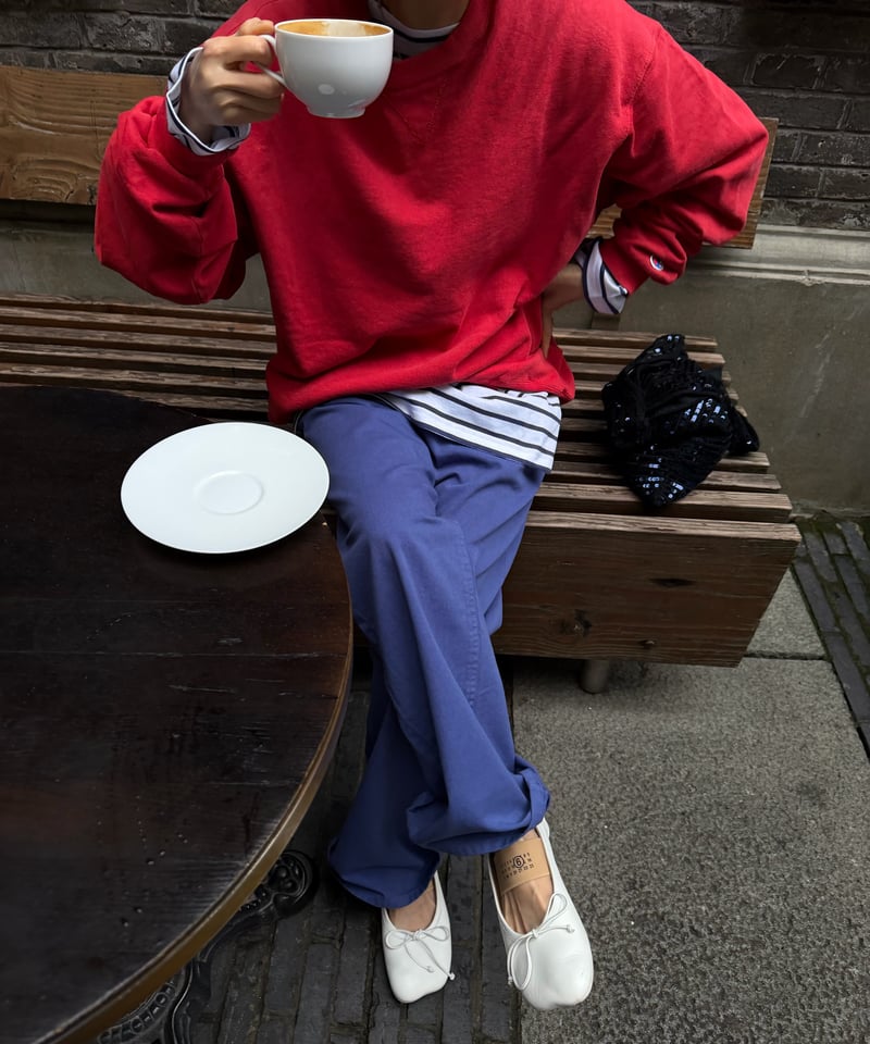 vintage blue cotton pants | ok.soon