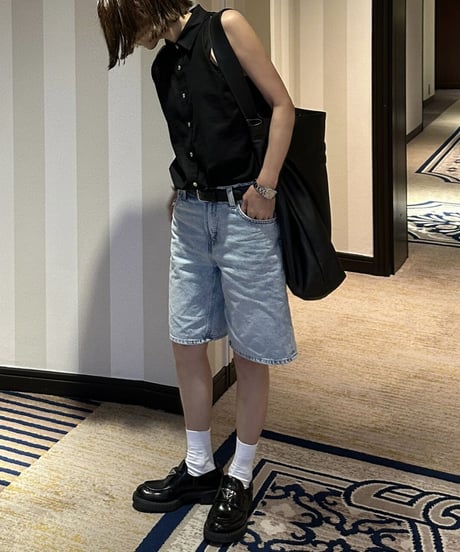 linen blend sleeveless shirt