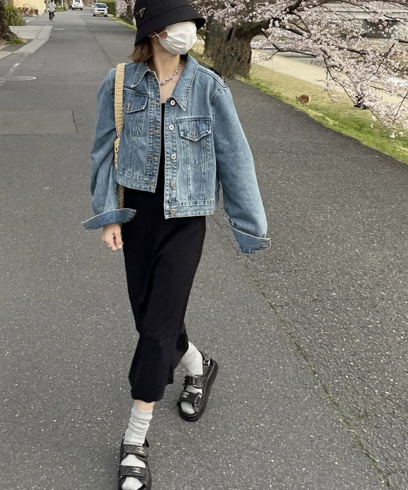 ok.soon クロップドデニムジャケット croped denim jacket blue | ok.soon