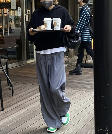 over size set up suit(gray/beige)