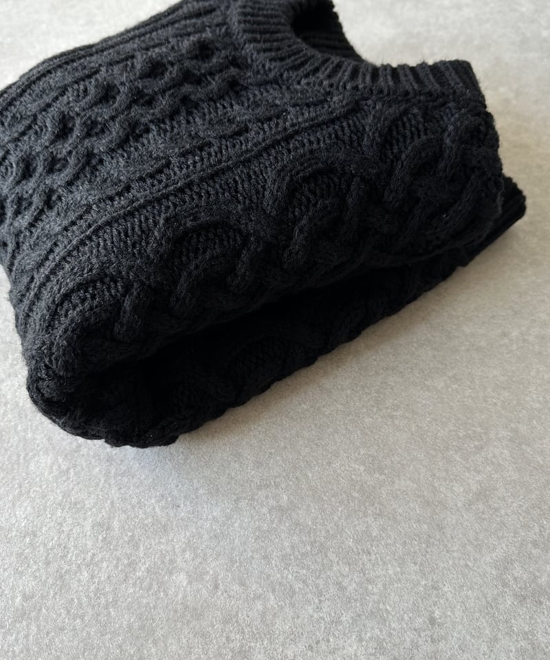 【新品】ok.soon cable knit black cable knit black | ok.soon