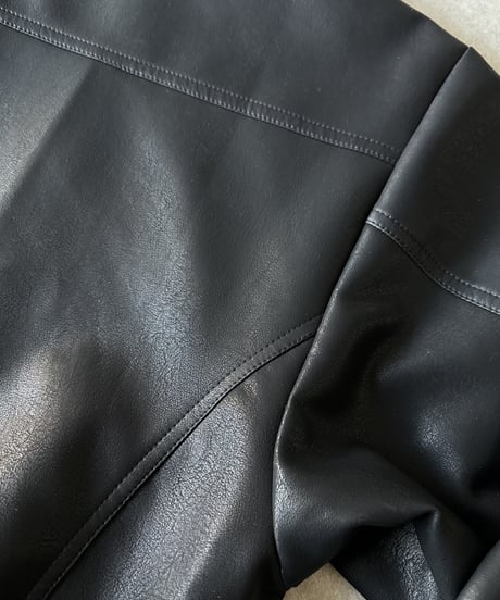 fake leather blouson