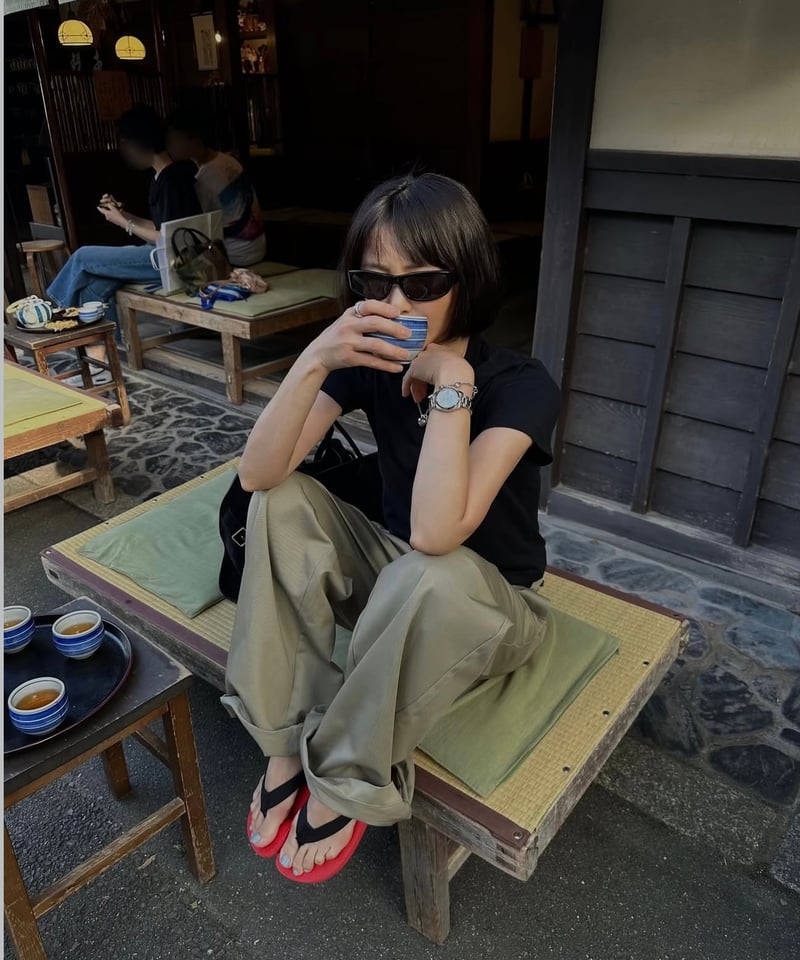 ok.soon×dickies ワイドチノパンツ　オクスン　べージュ　L ok.soon×dickies wide chino pants(new beige) | o