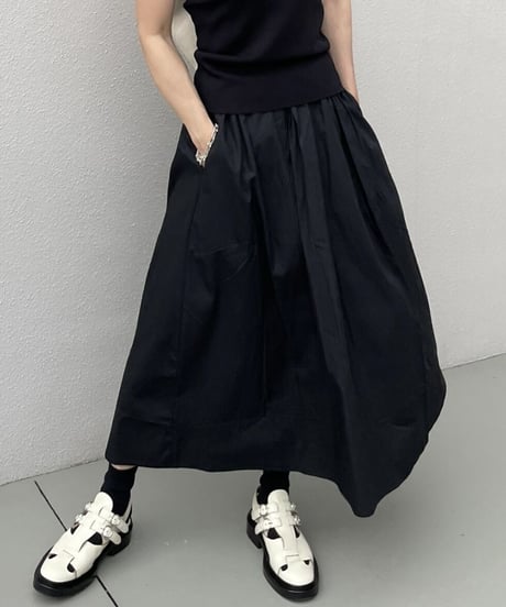 コットンギャザースカートwhite,black