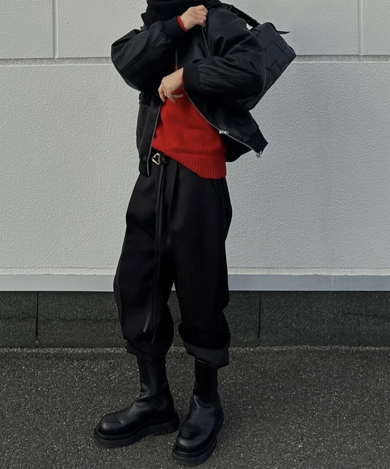 tailored slacks(black/camel) | ok.soon