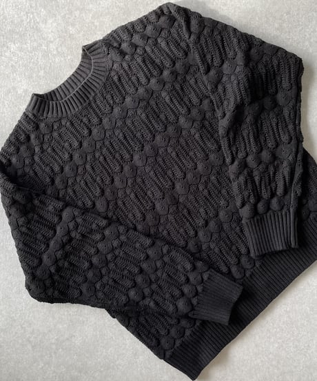 クロシェットニットblack