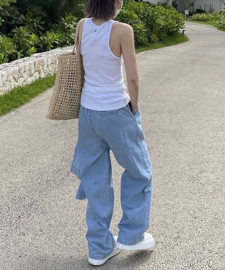 cropped denim set-up