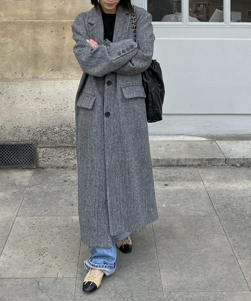 herringbone wool coat | ok.soon herringbone wool coat | ok.soon