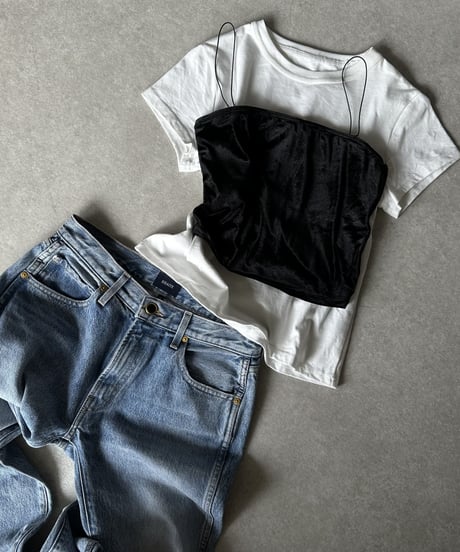 velour cami black