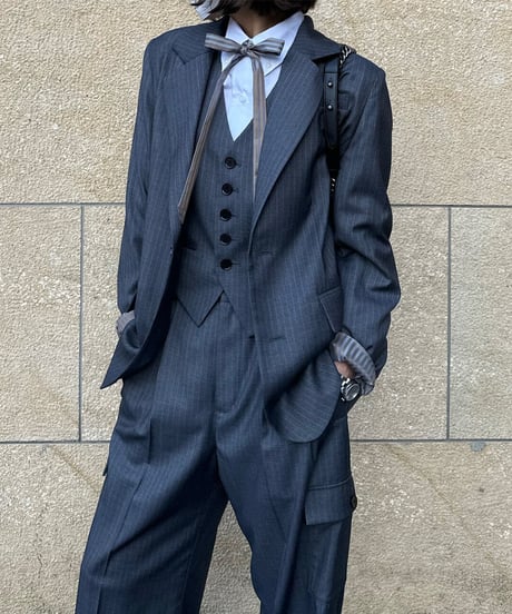 tailored vest & london stripe bowtie