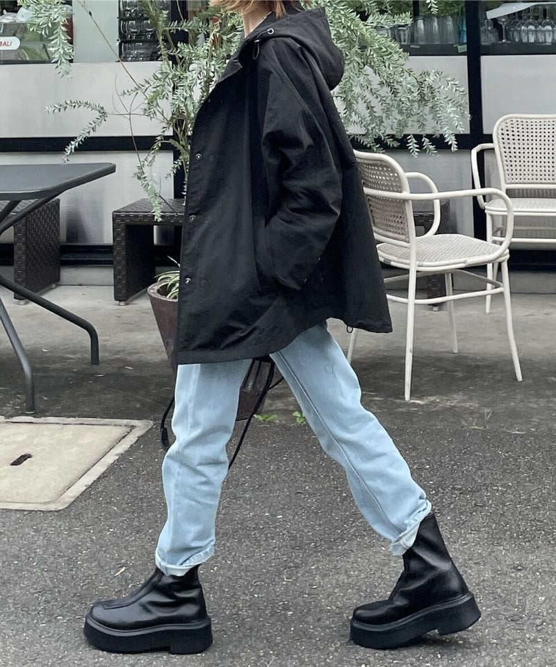 ok.soon hooded blouson オクスン フーデッドブルゾン hooded blouson(black/camel) | ok.soon