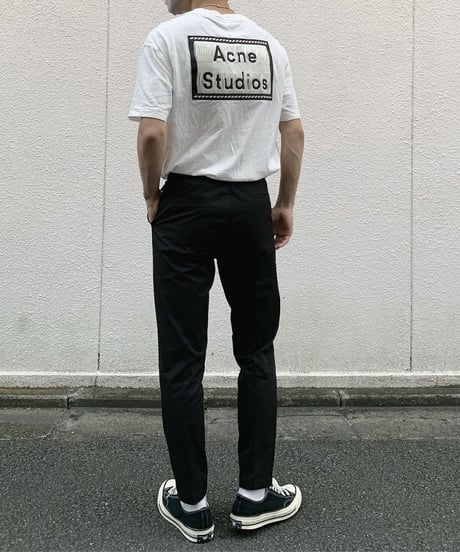 オクスンテーパードチノパンツブラックサイズL
