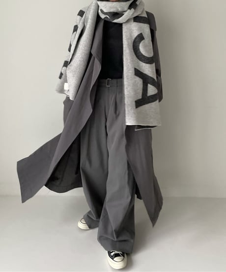 cotton nylon over coat gray