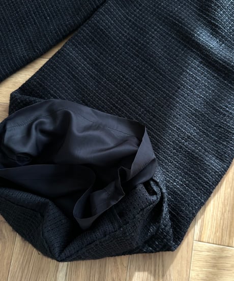 monotone tweed wide pants